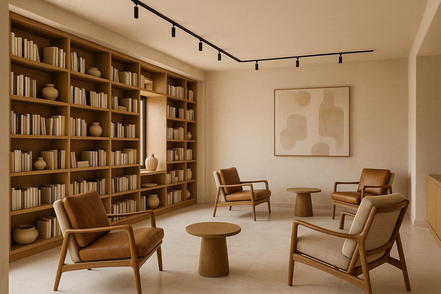 Library Lounge — Hospitality architecture project in Rhodes, Pefkos